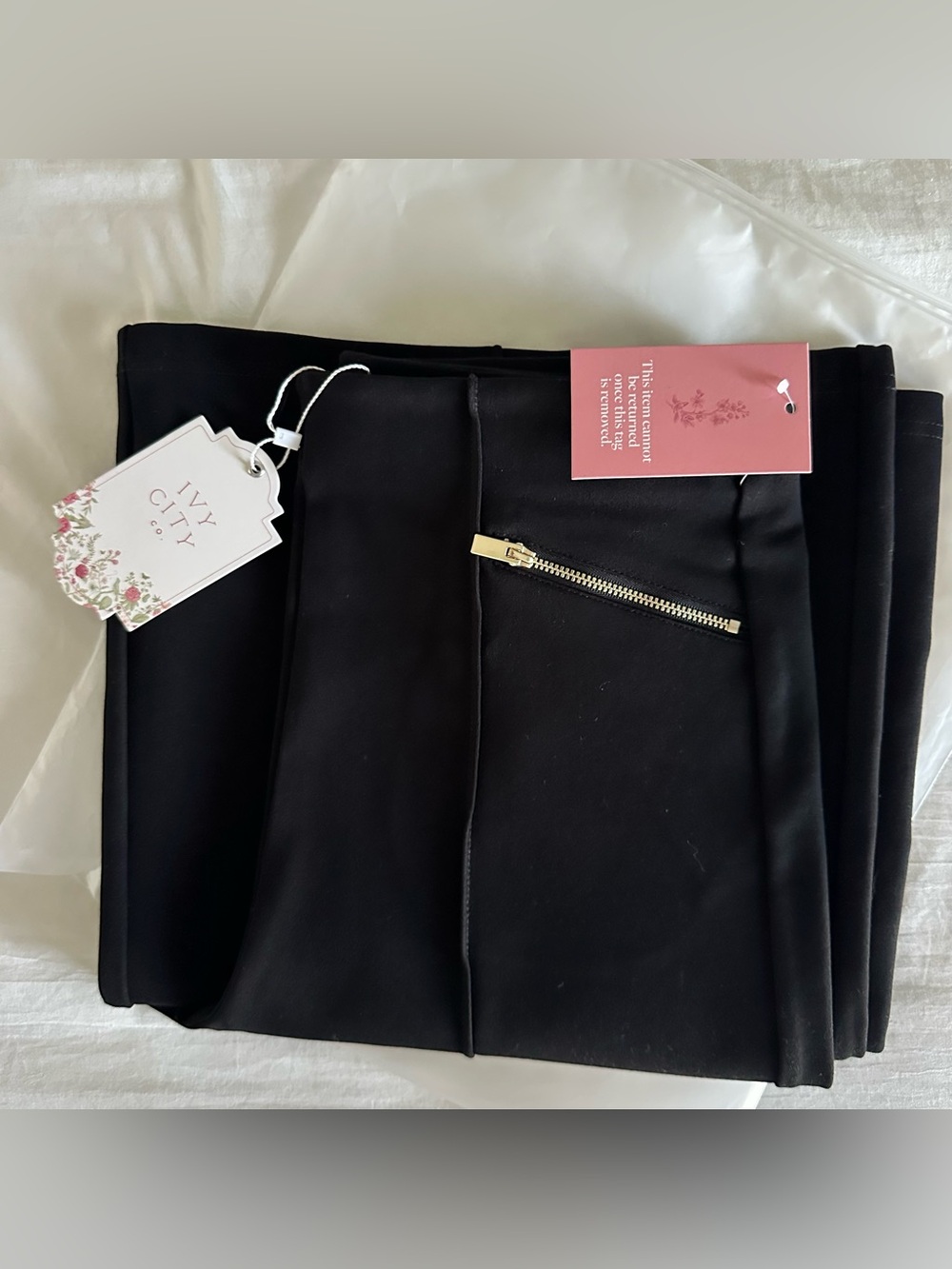 NWT Ivy City Alyssa Pop Ponte Pants in Black Medium